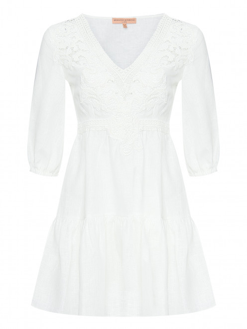 Платье из льна с кружевом Ermanno Scervino - Общий вид
