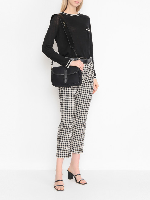Сумка из канваса и кожи Weekend Max Mara - МодельОбщийВид