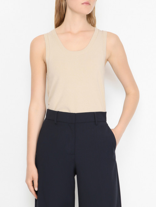 Трикотажный топ без рукавов Weekend Max Mara - МодельВерхНиз