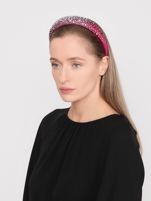 Шелковый ободок со стразами Weekend Max Mara - МодельОбщийВид