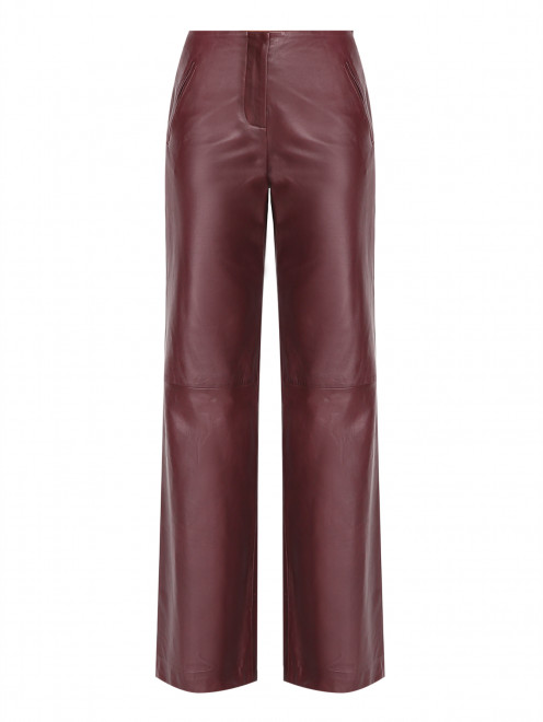 Однотонные брюки из кожи Alberta Ferretti - Общий вид