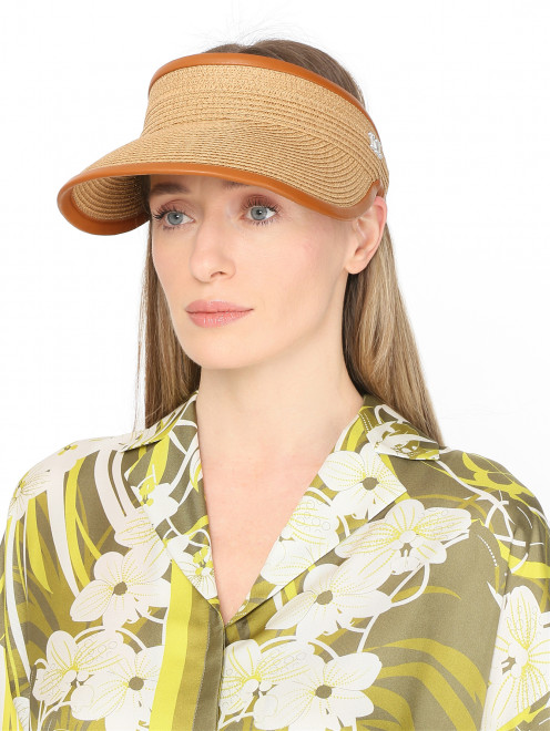 Козырек из целлюлозы и кожи Max Mara - МодельОбщийВид