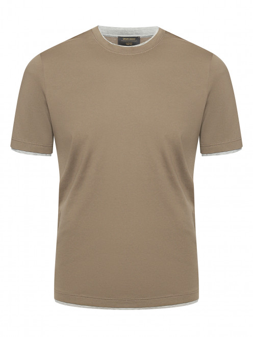 Однотонная футболка из хлопка Gran Sasso - Общий вид