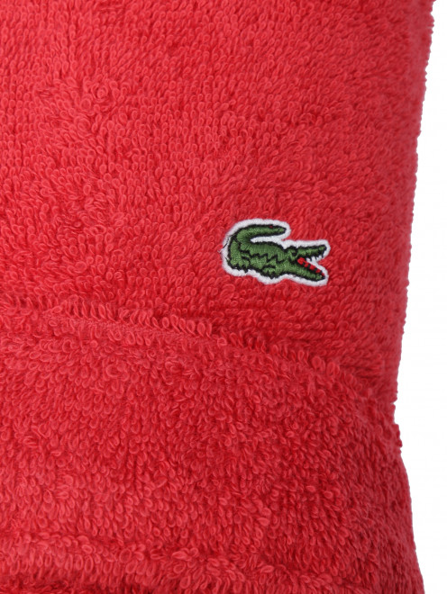 Банный халат из хлопка с поясом Lacoste - Деталь