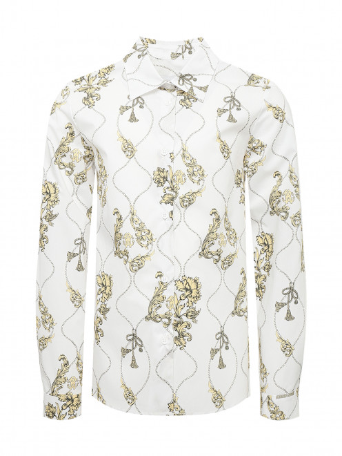 Блуза из хлопка с длинным рукавом Roberto Cavalli - Общий вид