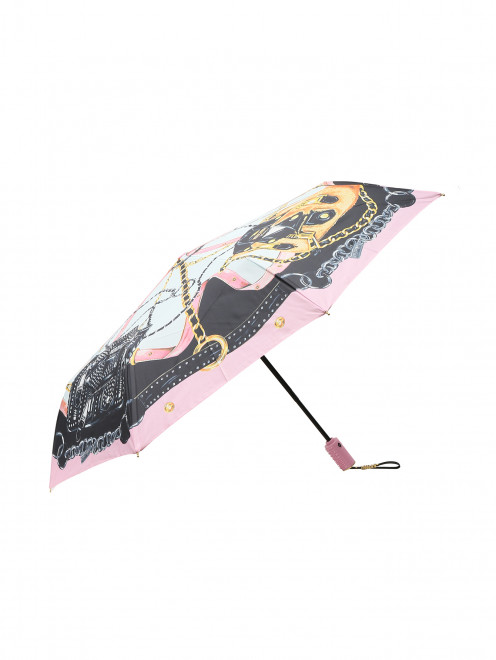 Складной зонт с ярким принтом Moschino - Общий вид