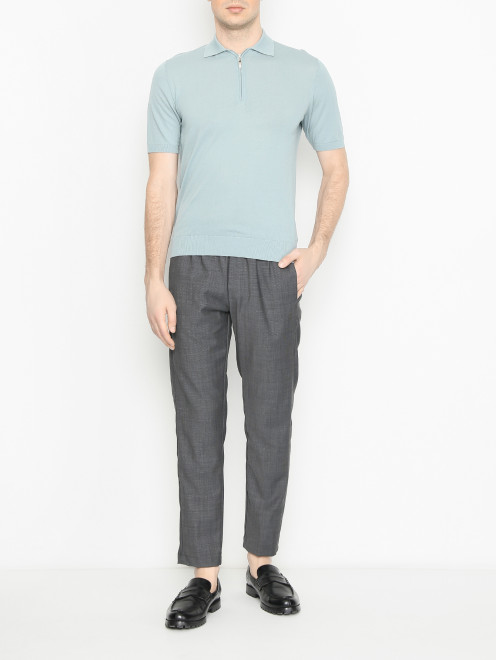 Джемпер из хлопка с воротом поло Doriani Cashmere - МодельОбщийВид