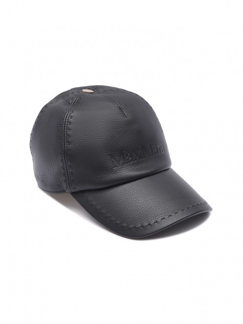 Бейсболка из кожи с логотипом Max Mara - Общий вид
