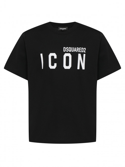 Футболка из хлопка с логотипом Dsquared2 - Общий вид