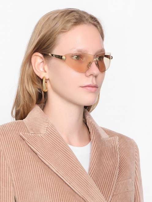 Очки солнцезащитные в металлической оправе Sportmax - МодельОбщийВид