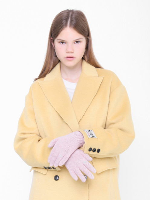 Однотонные перчатки со стразами Aletta Couture - МодельОбщийВид