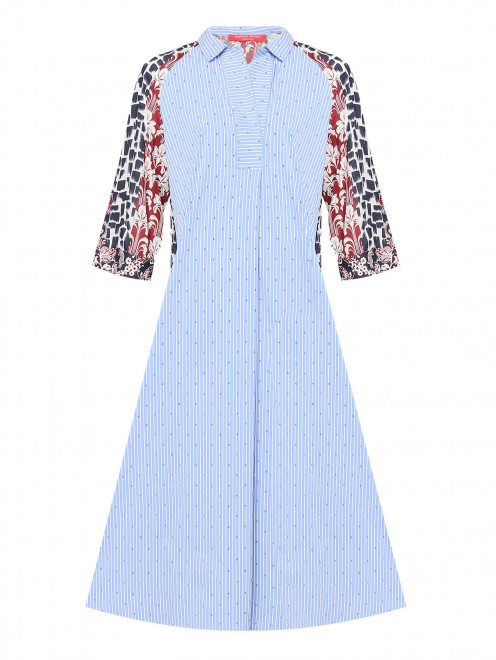 Комбинированное платье-рубашка с узором Marina Rinaldi - Общий вид