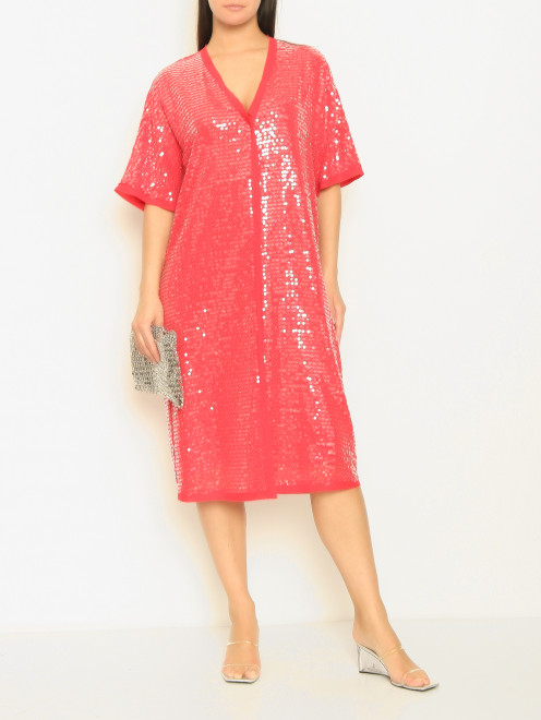 Платье декорированное пайетками Persona by Marina Rinaldi - МодельОбщийВид