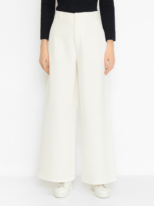Трикотажные широкие брюки с карманами Max Mara - МодельВерхНиз