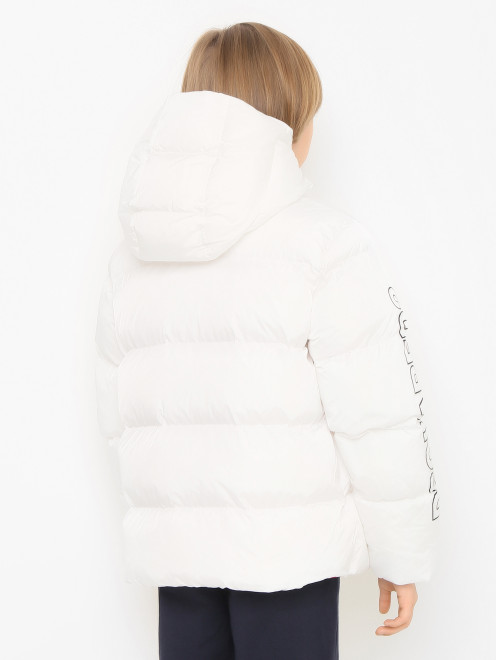 Утепленная куртка с контрастным принтом Dsquared2 - МодельВерхНиз1