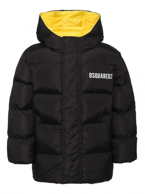Удлиненнная куртка с контрастным принтом Dsquared2 - Общий вид