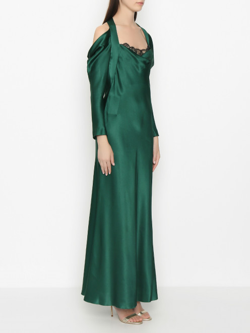 Платье-макси из смесового шелка Alberta Ferretti - МодельВерхНиз