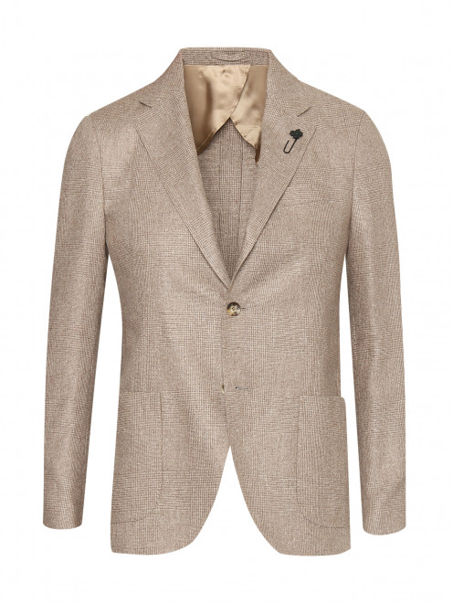 Пиджак однобортный из шерсти LARDINI - Общий вид