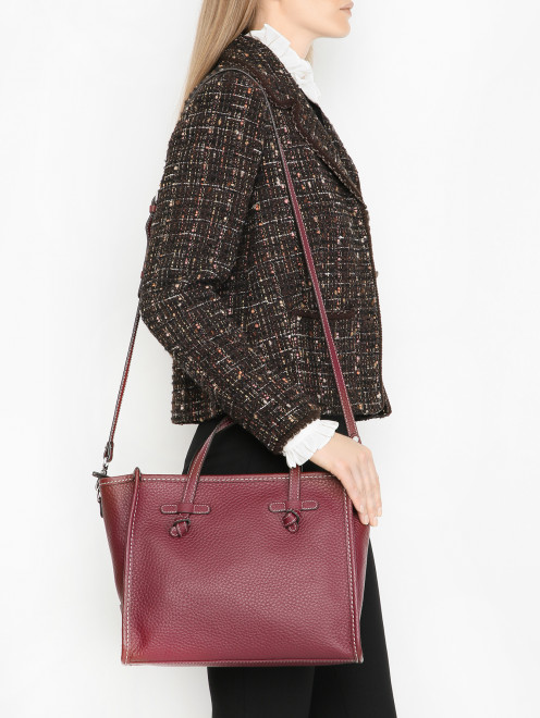 Сумка из кожи с контрастной строчкой Gianni Chiarini - МодельВерхНиз