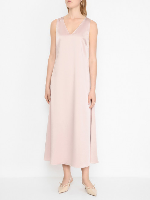 Атласное платье-миди Weekend Max Mara - МодельВерхНиз