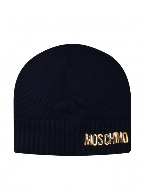 Шапка из шерсти с золотой фурнитурой Moschino - Общий вид