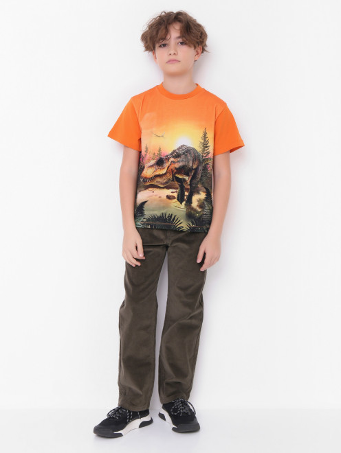 Хлопковая футболка с узором Molo - МодельОбщийВид