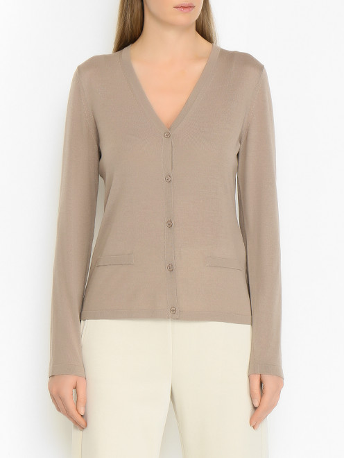 Тонкий кардиган из шерсти Max Mara - МодельВерхНиз