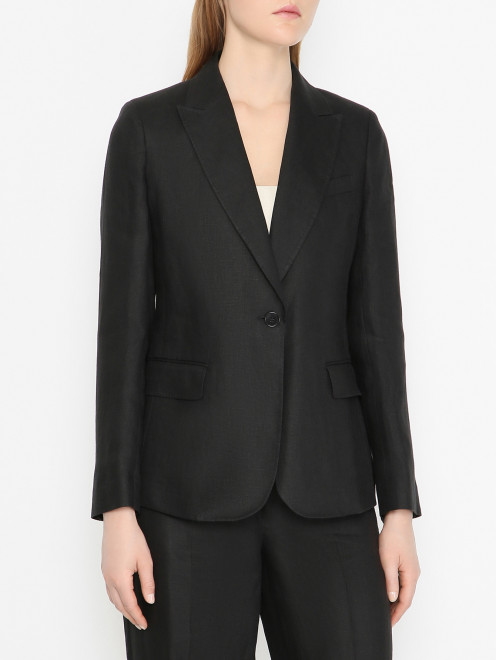 Льняной жакет без подкладки Weekend Max Mara - МодельВерхНиз