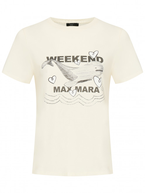 Футболка с принтом Weekend Max Mara - Общий вид