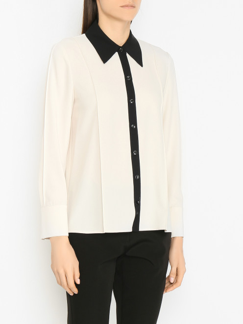 Блуза с контрастной отделкой Ellassay - МодельВерхНиз
