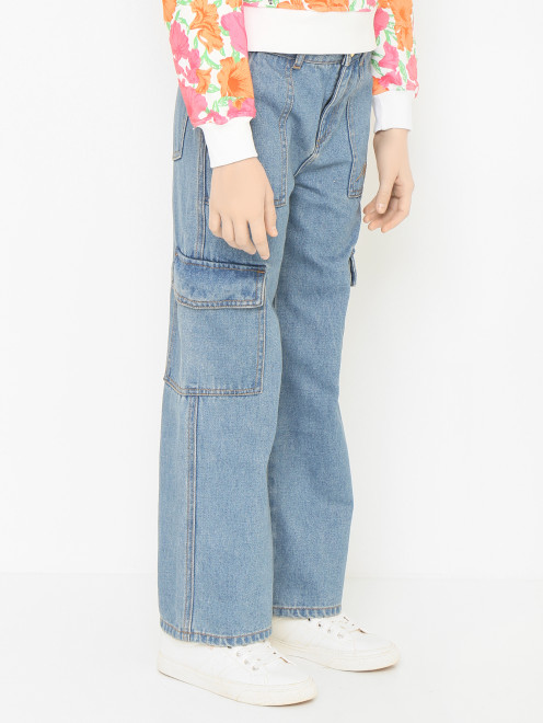 Широкие джинсы с карманами Moschino - МодельВерхНиз