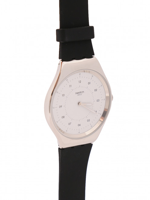 Кварцевые часы на браслете из силикона Swatch - Обтравка1