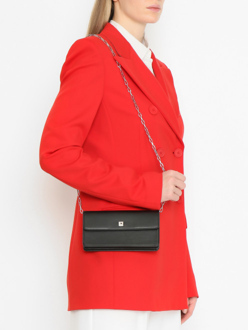 Сумка из гладкой кожи на цепочке Max Mara - МодельВерхНиз