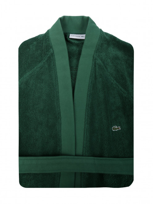 Халат из хлопка с поясом Lacoste - Общий вид