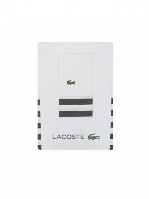 Наволочка из хлопка с узором полоска Lacoste - Обтравка1