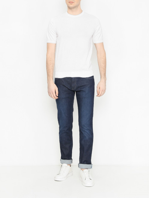 Футболка с круглым вырезом из хлопка Doriani Cashmere - МодельОбщийВид