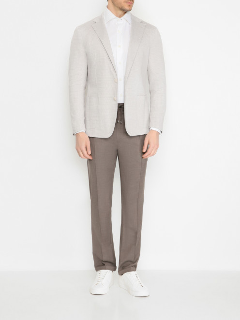 Пиджак в клетку с карманами Doriani Cashmere - МодельОбщийВид