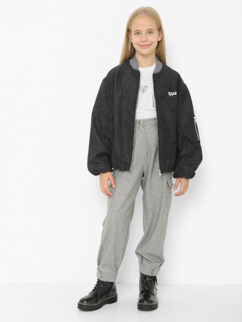 Брюки из смешанной шерсти с карманами Ermanno Scervino Junior - МодельОбщийВид