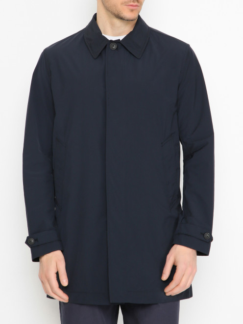 Плащ на пуговицах с карманами Woolrich - МодельВерхНиз