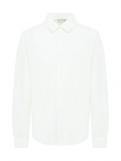 Блуза из хлопка с вышивкой Ermanno Scervino Junior - Общий вид
