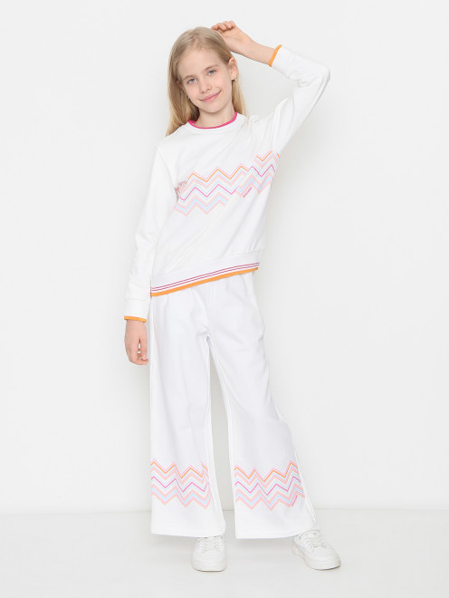 Толстовка из хлопка с принтом Missoni - МодельОбщийВид