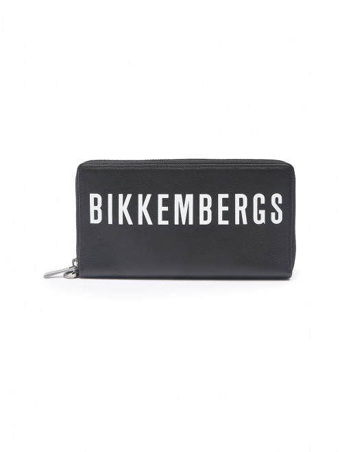 Кошелек из кожи с принтом Bikkembergs - Общий вид