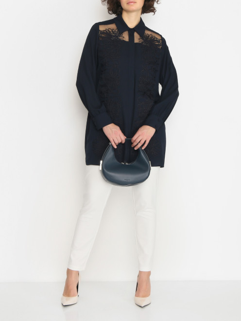 Блуза с декором на пуговицах Marina Rinaldi - МодельОбщийВид