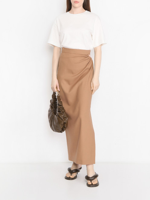 Юбка-миди с декоративным вырезом Max Mara - МодельОбщийВид