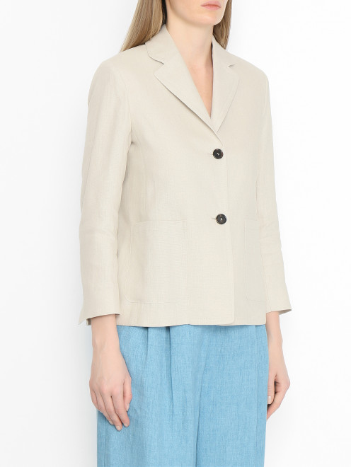 Жакет из льна с карманами Max Mara - МодельВерхНиз