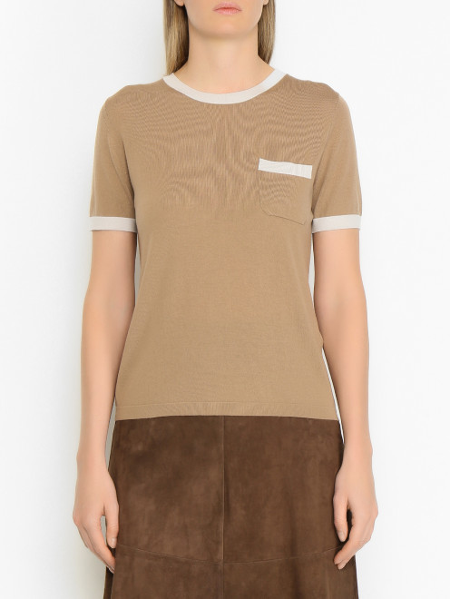 Трикотажный топ из тонкой шерсти Max Mara - МодельВерхНиз