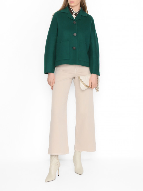 Полупальто из шерсти с карманами Weekend Max Mara - МодельОбщийВид