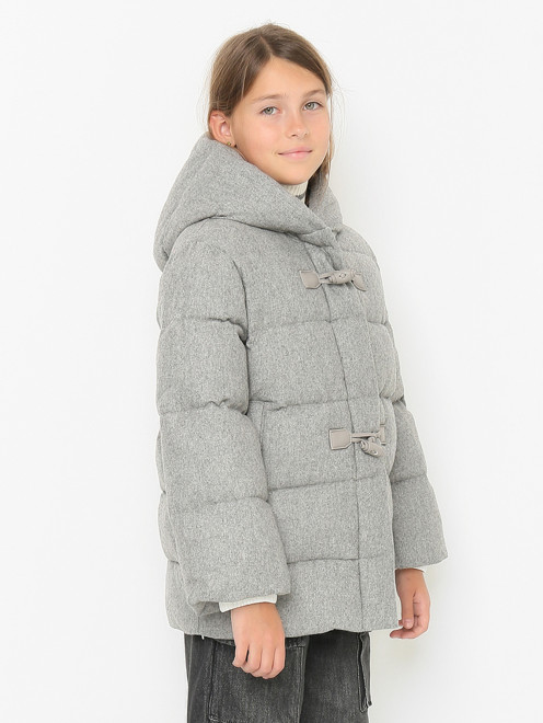 Утепленная куртка из смешанной шерсти Ermanno Scervino Junior - МодельВерхНиз