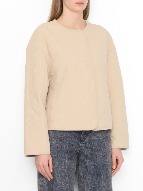 Однотонная стеганая куртка Weekend Max Mara - МодельВерхНиз