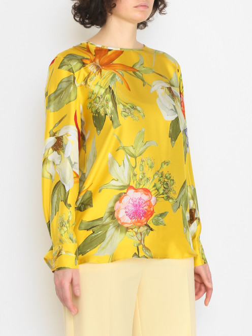 Блуза из шелка с длинными рукавами Marina Rinaldi - МодельВерхНиз